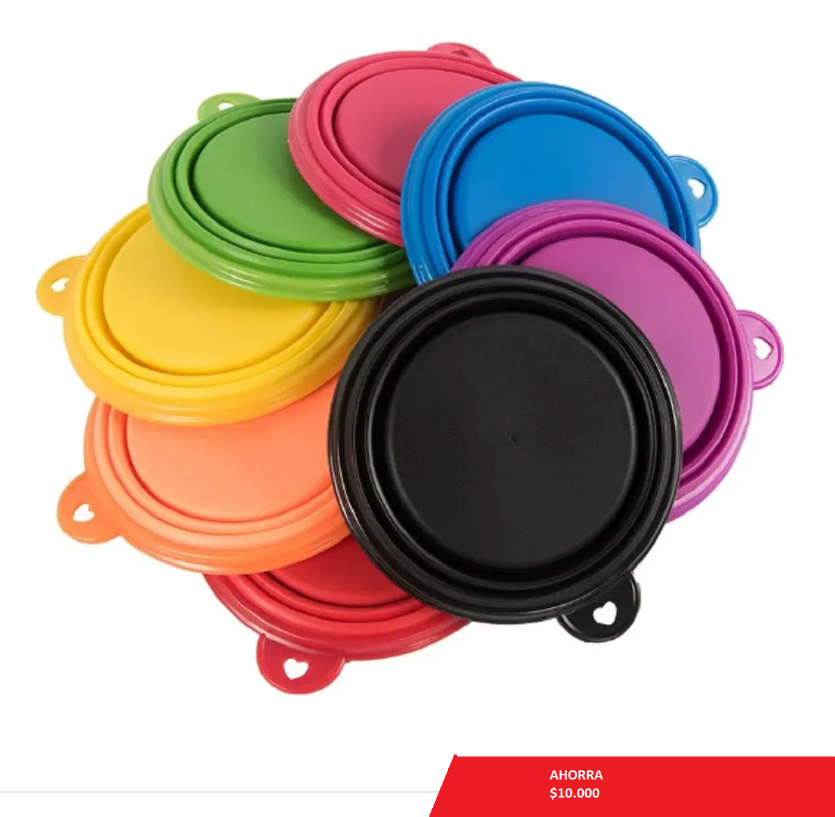 Plato Plegable de Silicona para Perros y Gatos 4 x 6- TCC0028