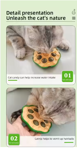 Juguete Plástico  Set de 7 Bolas de Catnip Natural para Gato - TCC0020